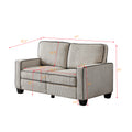 Living Room Sofa Loveseat With Storage Beige Corduroy Beige Foam Corduroy