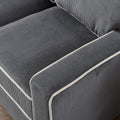 Living Room Sofa With Storage Dark Grey Corduroy Dark Grey Foam Corduroy