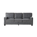 Living Room Sofa With Storage Dark Grey Corduroy Dark Grey Foam Corduroy