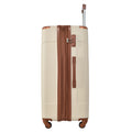 Hardshell Luggage Spinner Suitcase With Tsa Lock Lightweight Expandable 24'' Single Luggage Brown White Abs