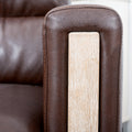 1 Seater Sofa For Living Room Brown Pu Pu