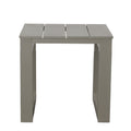 Versatile Patio End Table Neutral Tones, Modern Geometric Pattern Rust Resistant Aluminum, Scratch And Weather Resistant Tan Aluminium