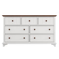 3 Pieces Wooden Captain Bedroom Set Full Bed With Trundle, Nightstand And Dresser, White Walnut White Walnut Wood