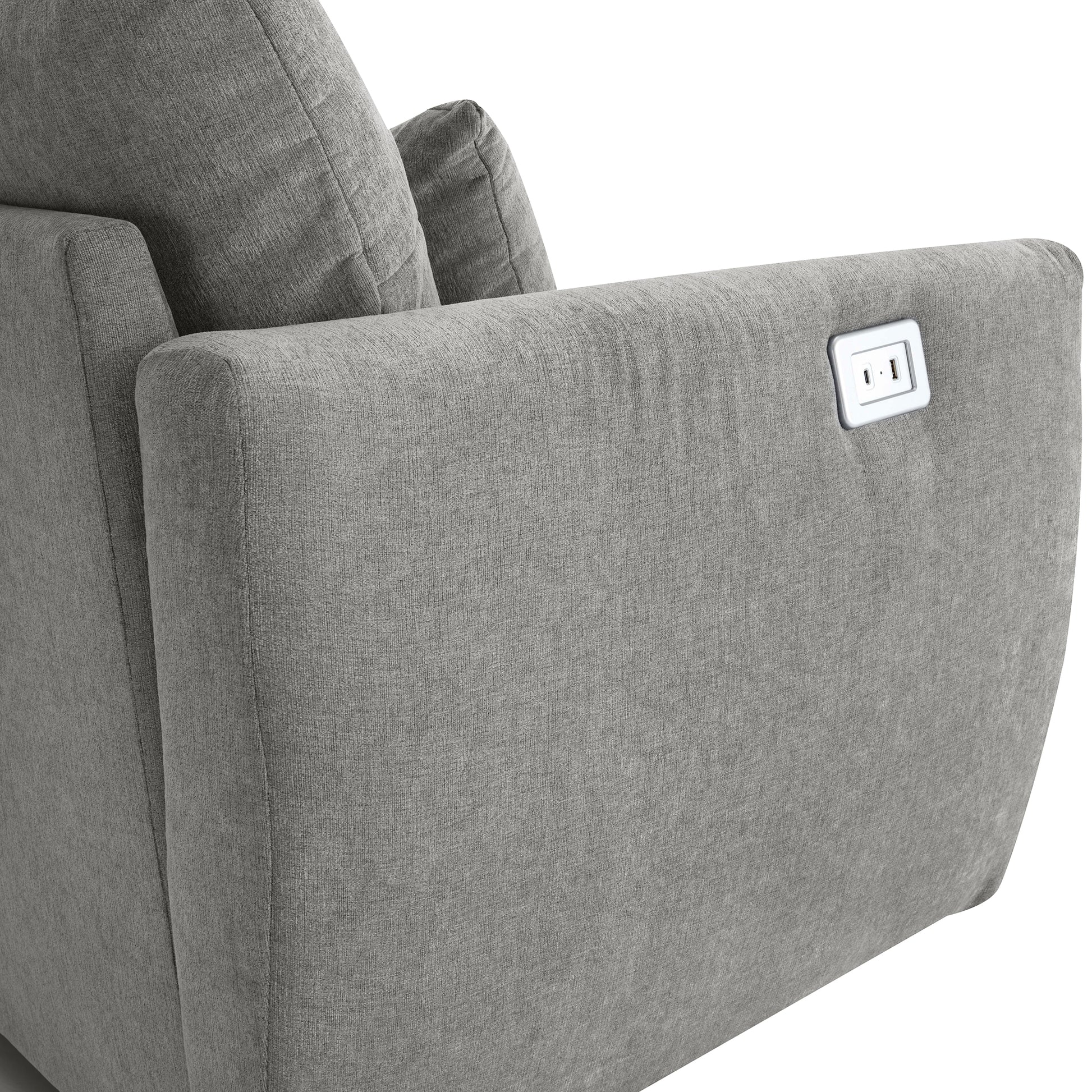 113.3" Convertible Sectional Sofa Couch 3 Seat L Shaped Sofa With Movable Ottoman And Usb For Apartment, Living Room, Bedroom, Grey Grey Chenille 3 Seat