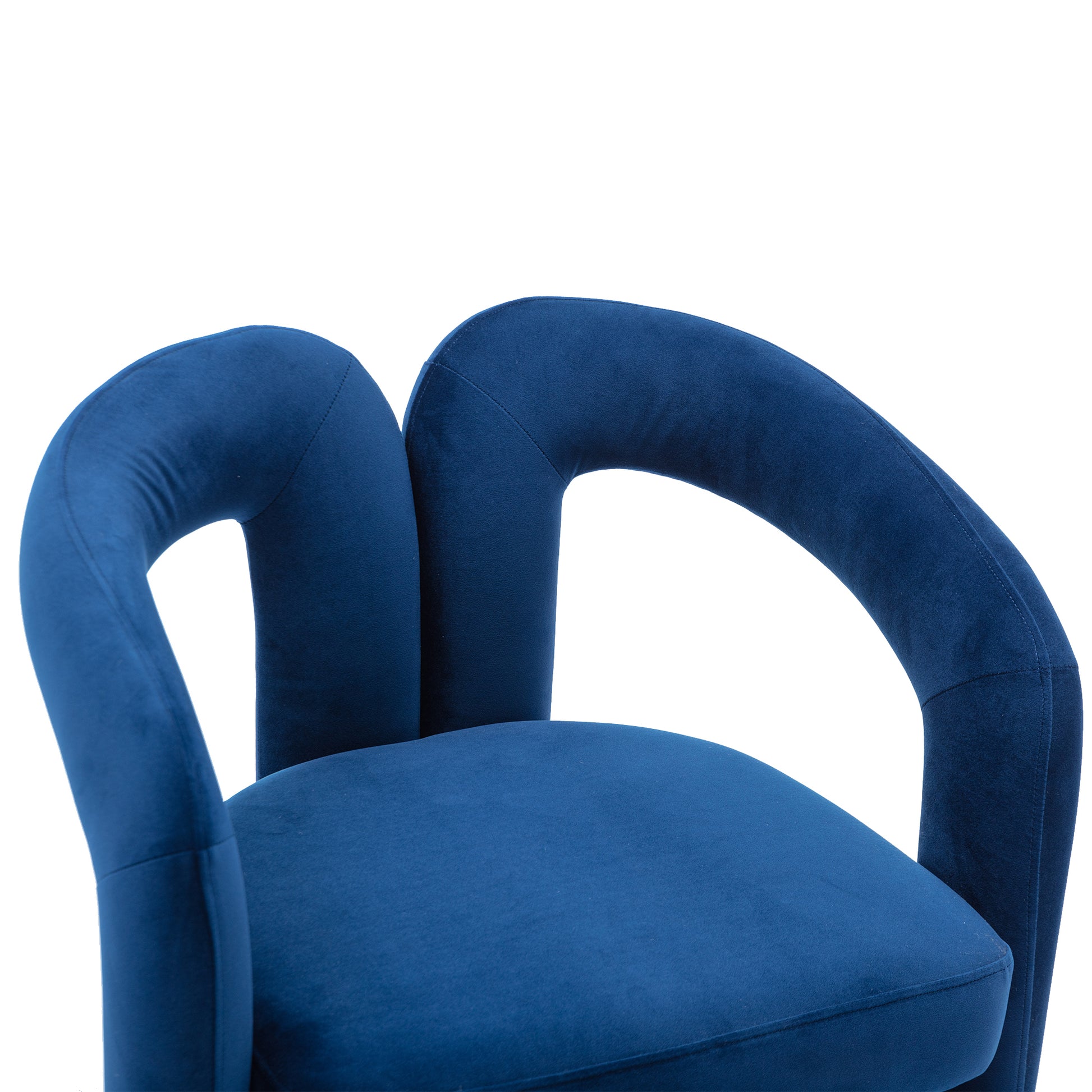 Coolmore Contemporary Designed Velvet Fabric Upholstered Accent Dining Chair Barrel Side Chairs Kitchen Armchair For Living Room Set Of 2 Navy Velvet Navy Foam Velvet