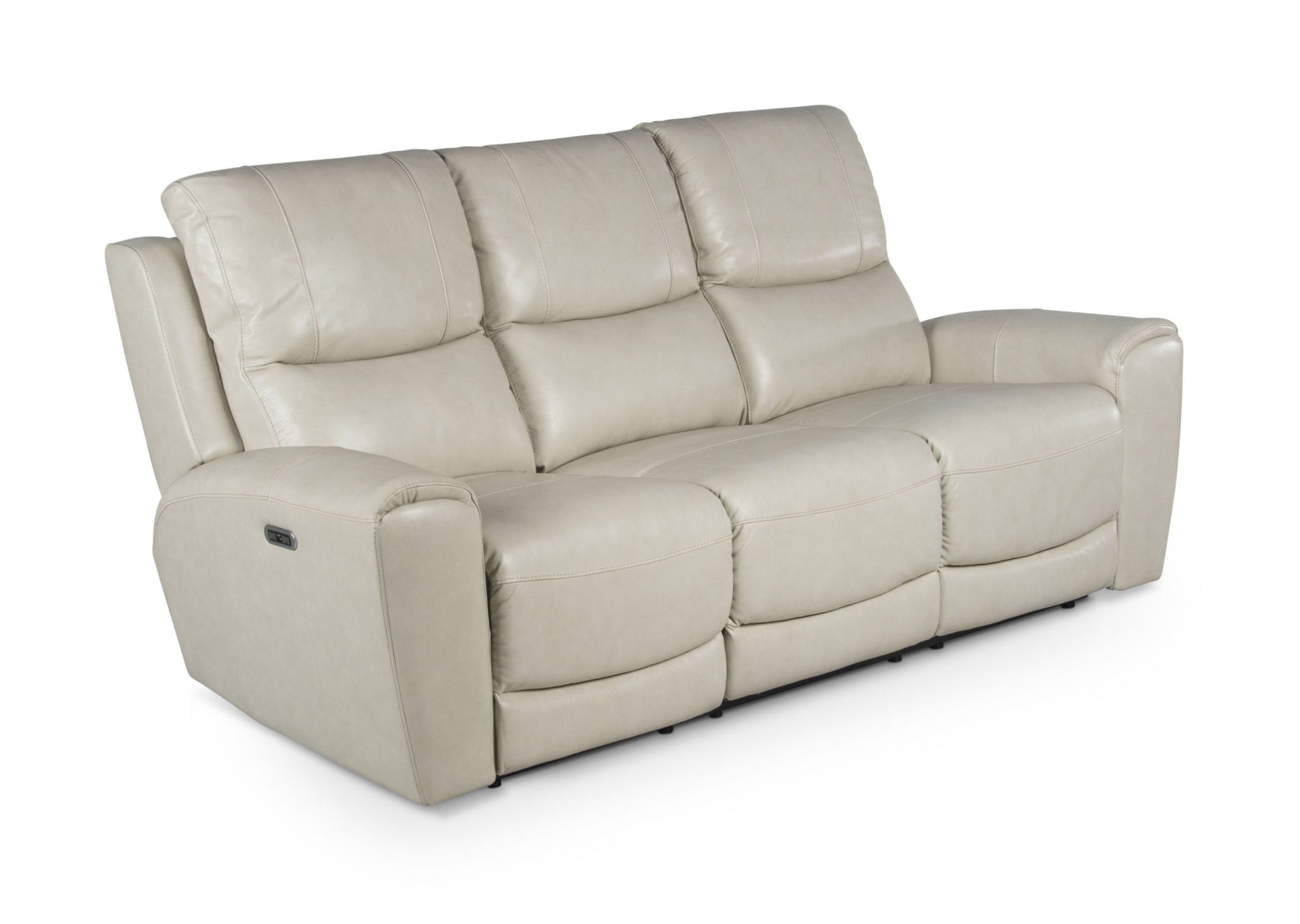 Leather Power Loveseat With Console Contemporary Style, Convenience, And Comfort Usb Charging, Cup Holders, Hidden Storage Ivory Foam Leather