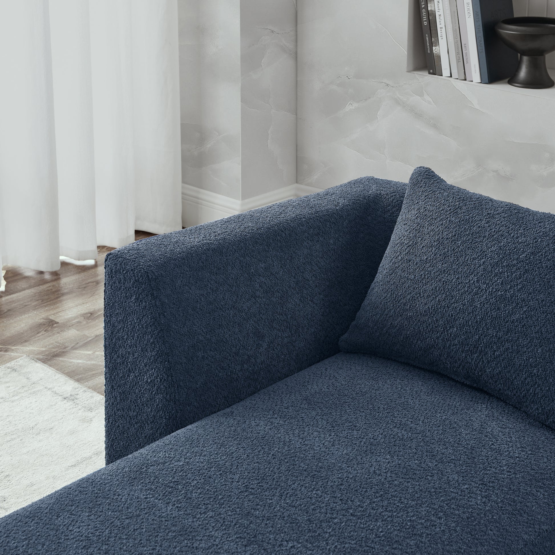 Right Chaise For Modluar Sofa Navy Foam