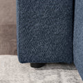 U Shape Sectional Sofa Including Two Single Seats And Two Chaises, Modular Sofa, Diy Combination, Loop Yarn Fabric, Navy Navy Wood Medium Soft Tight Back Eucalyptus Square Arms Polyester 4 Seat