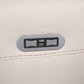 Dual Power Recliner: Transitional Design, Top Grain Leather, Wall Saver Mechanism, Comfort In Ivory Ivory Foam Leather