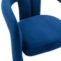 Coolmore Contemporary Designed Velvet Fabric Upholstered Accent Dining Chair Barrel Side Chairs Kitchen Armchair For Living Room Set Of 2 Navy Velvet Navy Foam Velvet