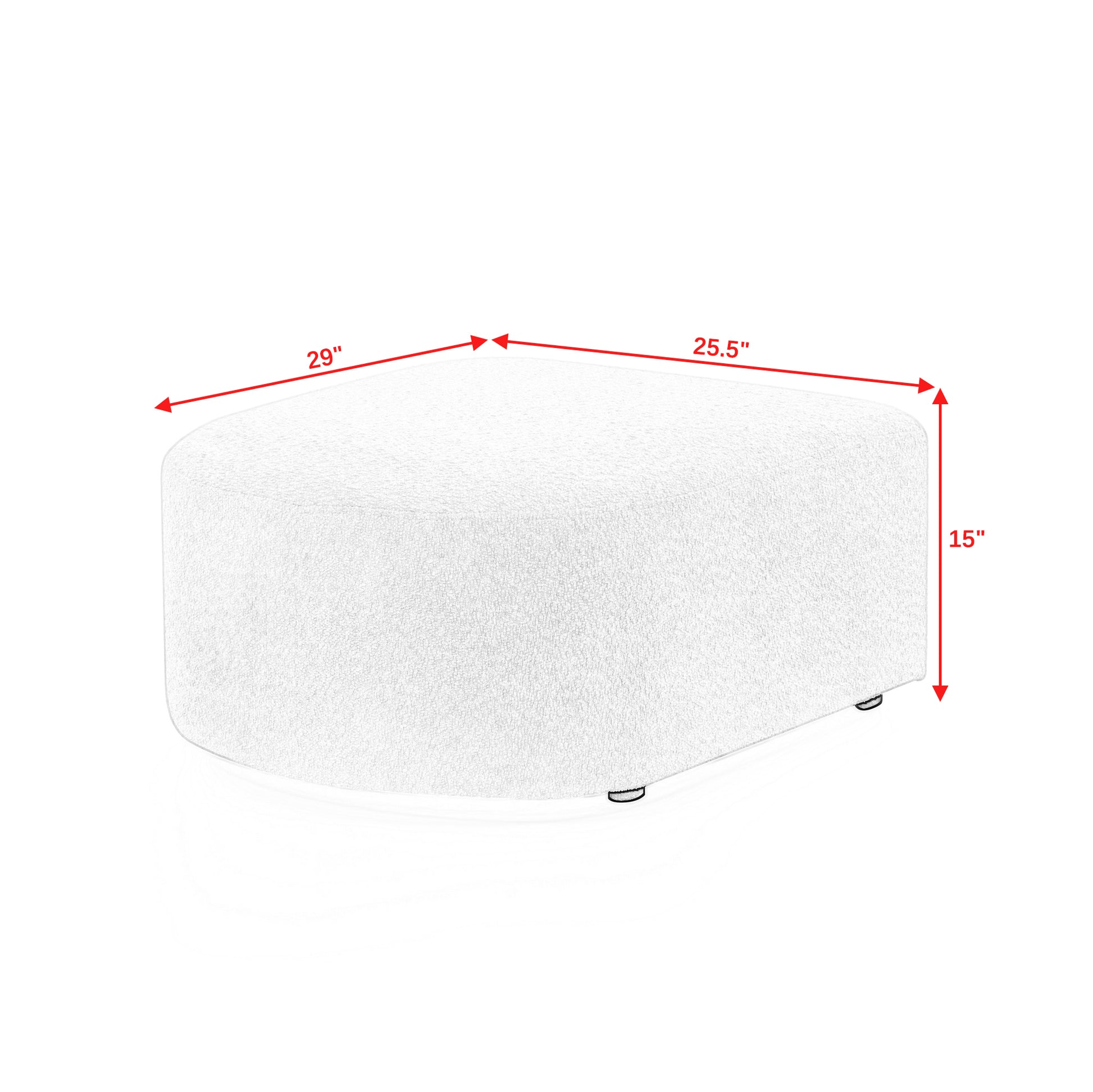 U Shape Sectional Sofa Including Two Single Seat, Two Chaises And Two Ottomans, Modular Sofa, Diy Combination, Loop Yarn Fabric, Navy Navy Polyester Wood Medium Soft Tight Back Eucalyptus Square Arms Polyester 6 Seat