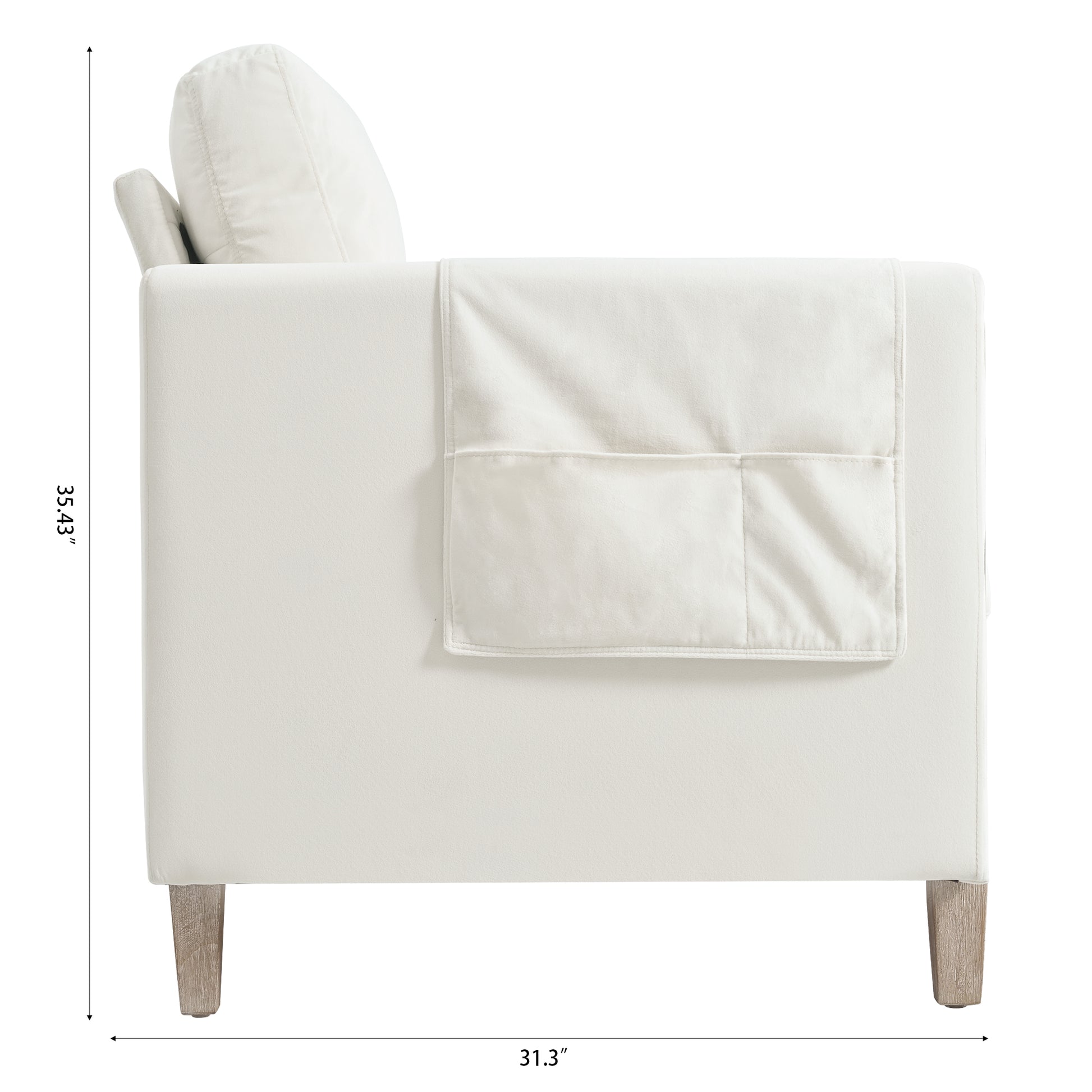 Comfortable Solid Wood Three Seater Sofa Soft Cushions, Durable And Long Lasting,79.5" Sofa Couch For Living Room Beige Fabric Fabric