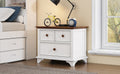 2 Pieces Wooden Captain Bedroom Set Twin Bed With Trundle And Nightstand,White Walnut White Walnut Wood