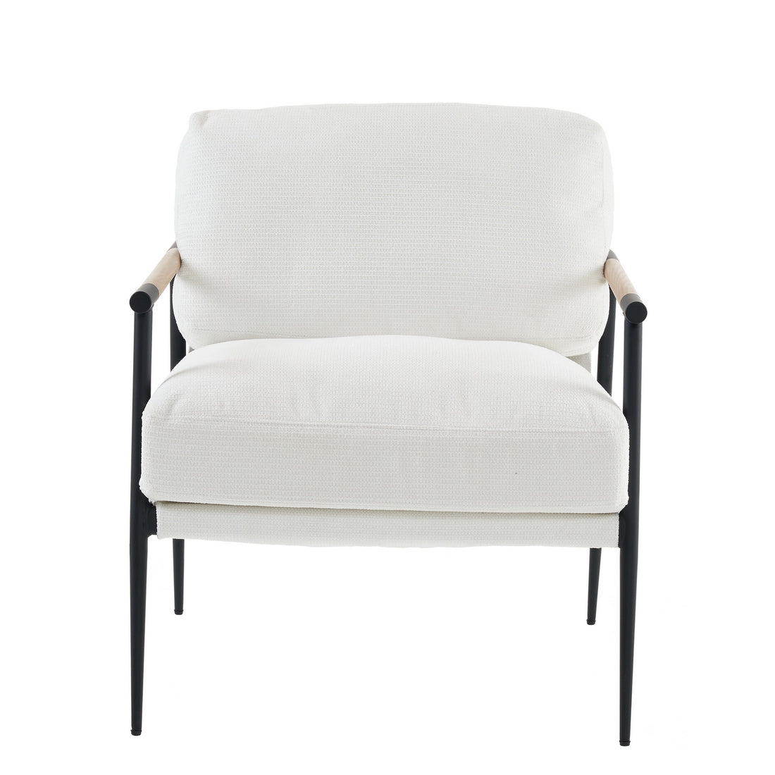 Leisure Chair Lounge Chair Velvet White Color White Fabric