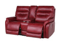 Contemporary Wine Top Grain Leather Motion Set Power Recline, Usb Charging Ultimate Comfort And Style Red Leather