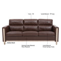 Comfortable Solid Wood Three Seater Sofa Soft Cushions, Durable And Long Lasting,79.5