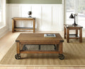 Hailee Sofa Table Oak Solid Wood Mdf