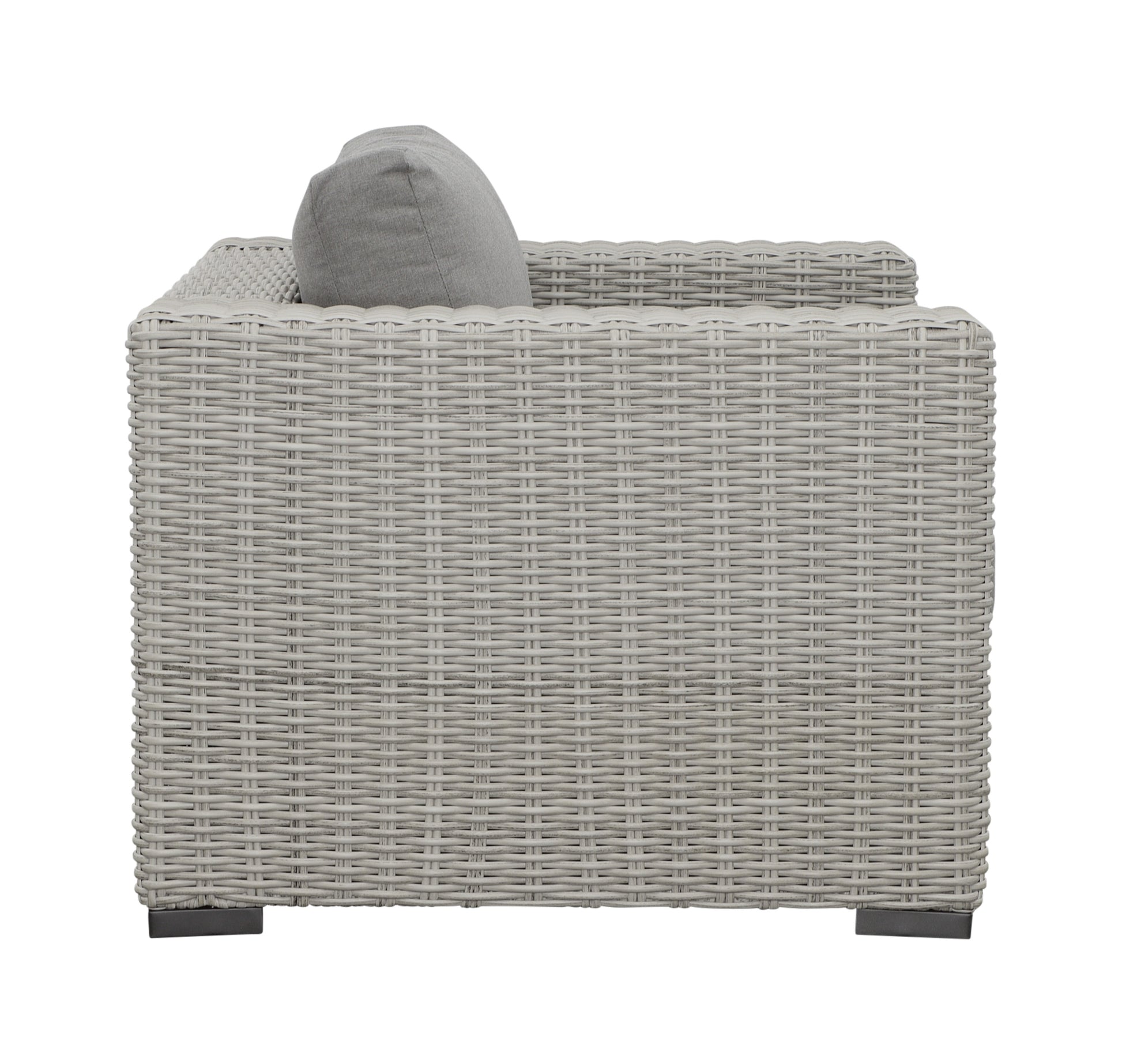 Outdoor Lounge Chair Chic Design, High Quality Materials Deep Cushions, Removable For Easy Storage Relaxation In Style And Comfort Light Gray Wicker