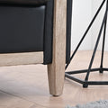 1 Seater Sofa For Living Room Black Pu Pu