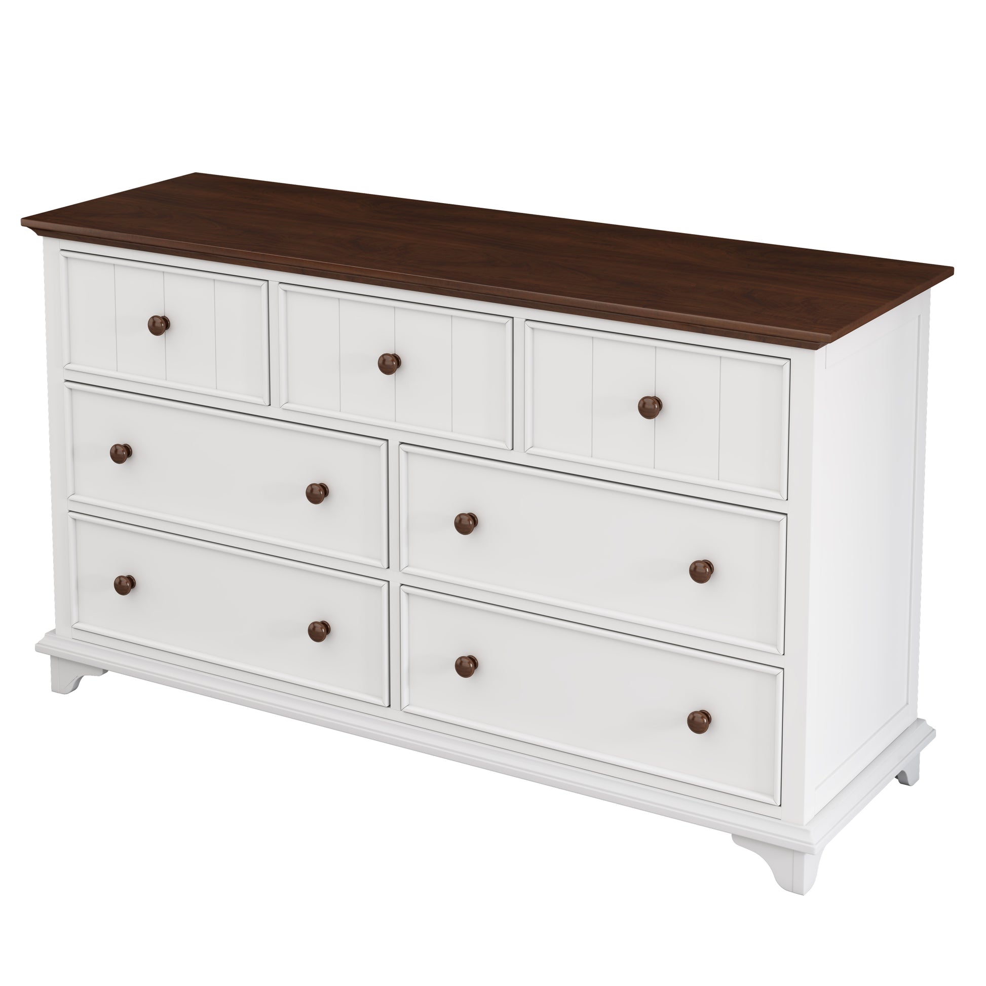 3 Pieces Wooden Captain Bedroom Set Full Bed With Trundle, Nightstand And Dresser, White Walnut White Walnut Wood