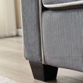 Living Room Sofa Loveseat With Storage Dark Grey Corduroy Dark Grey Foam Corduroy