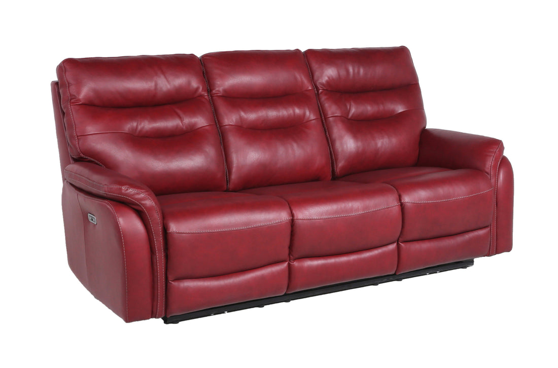 Top Grain Leather Motion Set: Decadent Comfort, Contemporary Style, Wine Or Coffee Color, Reclining With Usb Control Panel Red Foam Leather 3 Seat