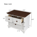 2 Pieces Wooden Captain Bedroom Set Full Bed With Trundle And Nightstand,White Walnut White Walnut Wood