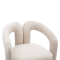 Coolmore Contemporary Designed Velvet Fabric Upholstered Accent Dining Chair Barrel Side Chairs Kitchen Armchair For Living Room Set Of 2 Beige Velvet Beige Foam Velvet