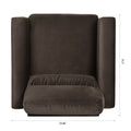 1 Seater Sofa For Living Room Brown Fabric Fabric