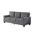 Living Room Sofa With Storage Dark Grey Corduroy Dark Grey Foam Corduroy