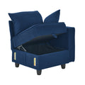 Arm Single Seat Of Module Sofa, Navy Blue Corduroy Velvet Navy Corduroy