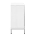 Simple Storage Cabinet Accent Cabinet With Solid Wood Veneer And Metal Leg Frame For Living Room, Entryway, Dining Room White White Mdf