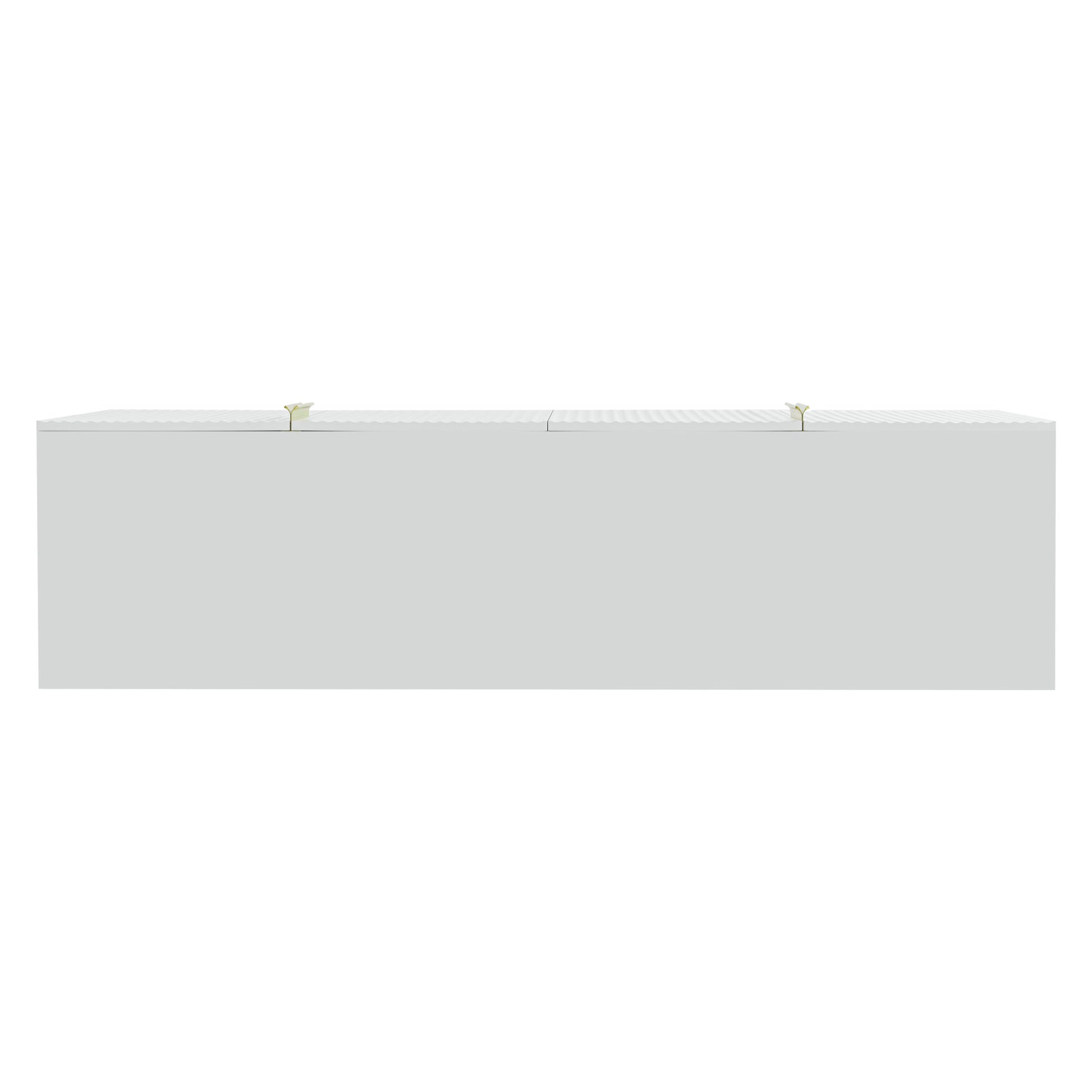 Modern Elegant 4 Door Sideboard Gold Metal Handle Buffet Cabinet For Dining Room, Living Room, Bedroom, Hallway White White Particle Board