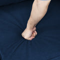 Arm Single Seat Of Module Sofa, Navy Blue Corduroy Velvet, Spring Pack Cushions Dark Gray Corduroy