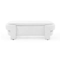 Linen Fabric Upholstered Bench With Large Storage Space For The Living Room, Entryway And Bedroom,White, 51.5''X20.5''X17'' White Foam