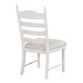 5 Piece Retro Functional Dining Table Set Wood Round Extendable Dining Table And 4 Upholstered Dining Chairs Antique White Antique White Solid Wood
