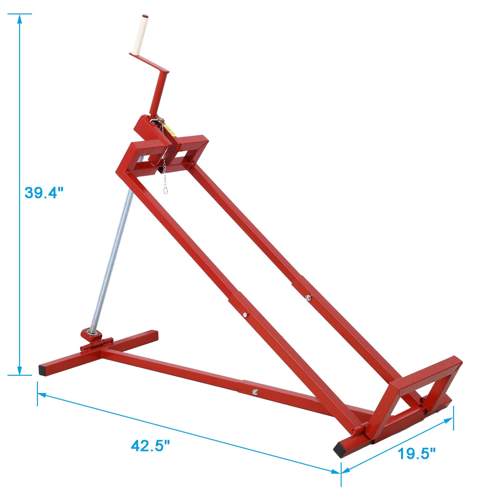 Easy Lawn Mower Lift For Riding Tractors800 Lbs Capacity Lawn Tractor Lifter, Ride On Mower, Cleaning Aid, Universal, Lawn Tractor Lift, Lawn Tractor 45 Tilt Adjustable, Red Red Steel