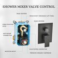 Shower Faucet Set, With Handheld Shower And Rainfall Shower Head Combination Set Wall Mounted Shower System With Tub Spout Matt Black Brass