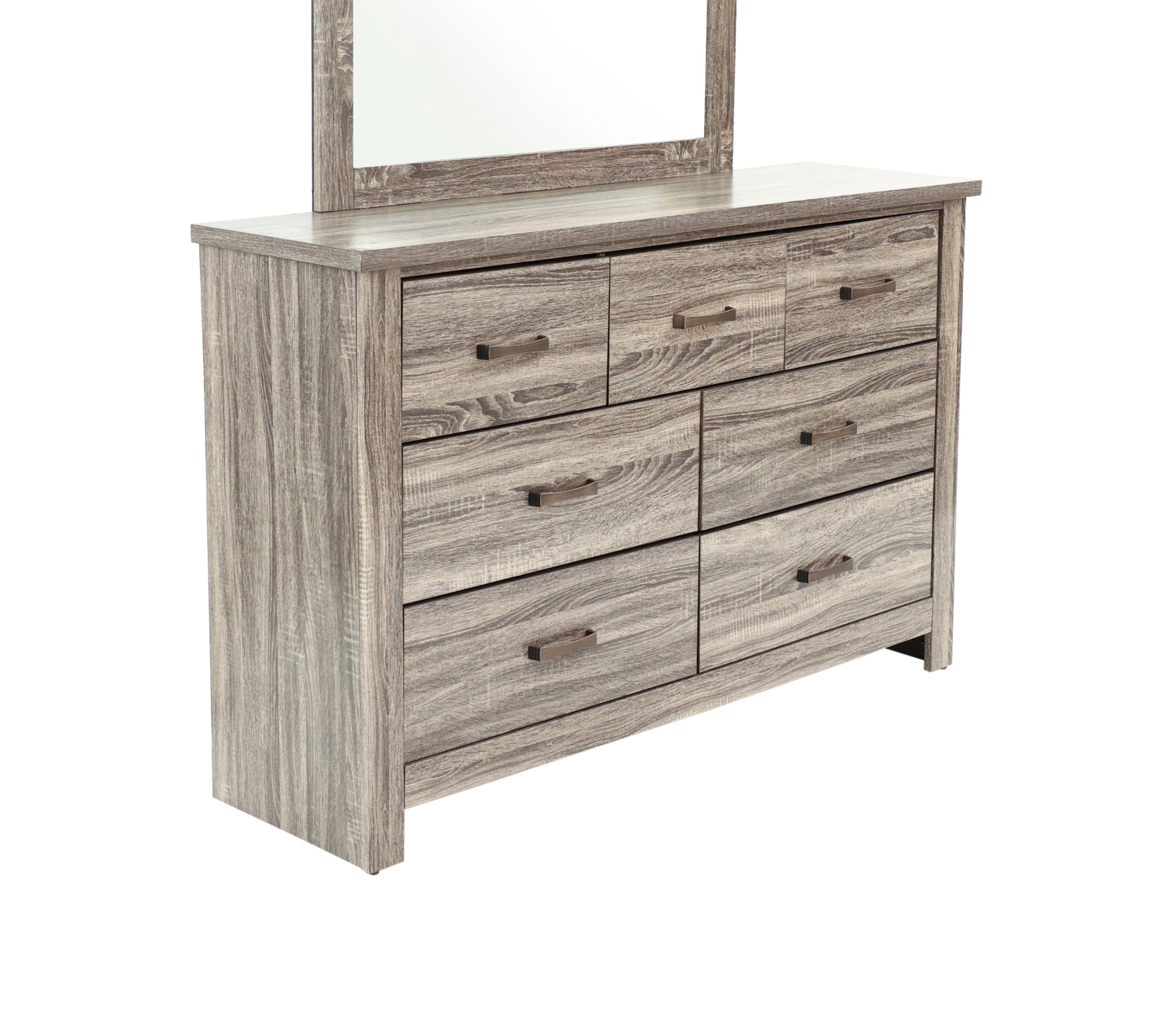 Dresser In Gray Oak Brown Gray Wood