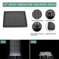 Shower Faucet Set, With Handheld Shower And Rainfall Shower Head Combination Set Wall Mounted Shower System With Tub Spout Matt Black Brass