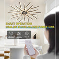 45In Ceiling Fan With Lights Remote Contro Dimmable Led,6 Gear Wind Speed Fan Light Black Modern Acrylic