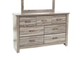 Dresser In Gray Oak Brown Gray Wood