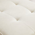 Convertible Sectional Sofa Sleeper, Left Facing L Shaped Sofa Counch For Living Room Ivory Foam Fabric