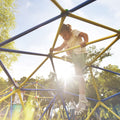 Kids Climbing Dome Jungle Gym 10 Ft Geometric Playground Dome Climber Play Center With Rust & Uv Resistant Steel, Supporting 1000 Lbs Blue Metal