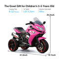 Tamco 12V Kids Electric Motorcycle Ride On Motorcycle,Girls Motorcycle, Children Battery Motor Bikes Rechargeable 3 Wheels Ride On Kids Electric Motorcycle With Light Wheels Electric Ride On Car Pink 50 99 Lbs Plastic Indoor & Outdoor Use