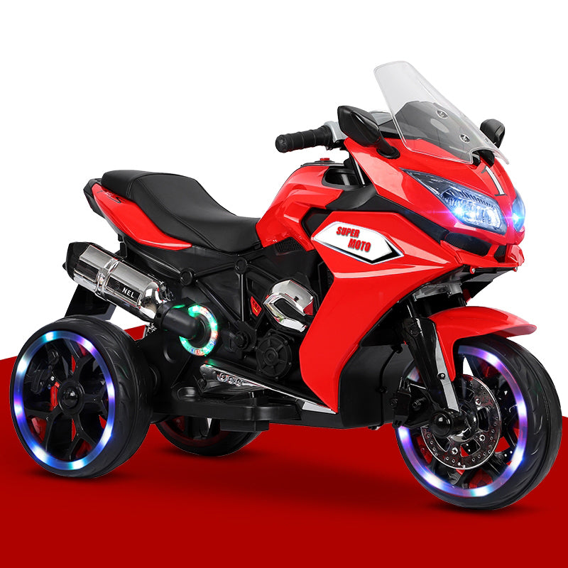 Tamco 12V Kids Electric Motorcycle ,Ride On Motorcycle,Three Lighting Wheels Kids Electric Toys Boysgirls Motorcycle, Children Battery Motor Bikes Rechargeable 3 Wheels Ride On Electric Motorcycle Red 50 99 Lbs Plastic Indoor & Outdoor Use