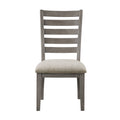 Gray Finish Traditional Style Side Chairs Set Of 2Pc Wooden Frame Ladder Back Design Dining Room Furniture Gray Wood