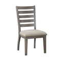 Gray Finish Traditional Style Side Chairs Set Of 2Pc Wooden Frame Ladder Back Design Dining Room Furniture Gray Wood