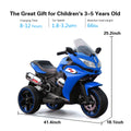 Tamco 12V Kids Electric Motorcycle Ride On Motorcycle, Three Lighting Wheels Kids Electric Motorcycle Electric Ride On Car Blue 50 99 Lbs Plastic Indoor & Outdoor Use