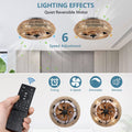 Dimmable Ceiling Fans With Lights And Remote Brown Rattan